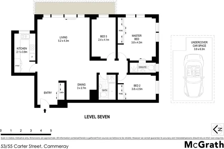 Floorplan of Homely apartment listing, 53/55 Carter Street, Cammeray NSW 2062
