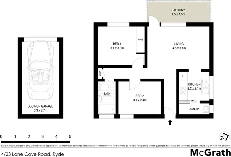 Floorplan of Homely apartment listing, 4/23 Lane Cove Road, Ryde NSW 2112