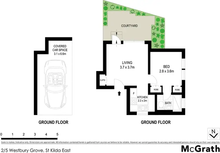 Floorplan of Homely apartment listing, 2/5 Westbury Grove, St Kilda East VIC 3183