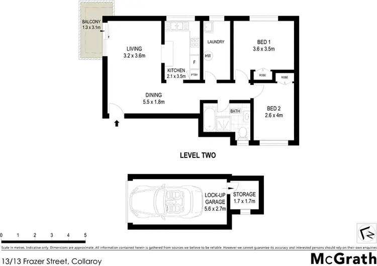 Floorplan of Homely apartment listing, 13/13 Frazer Street, Collaroy NSW 2097