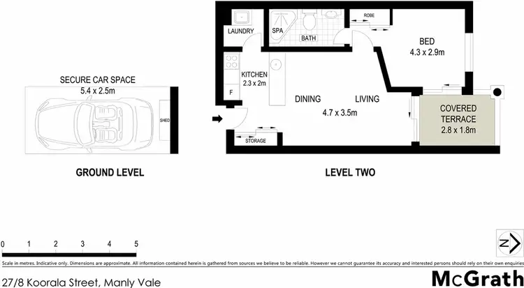 Floorplan of Homely apartment listing, 27/8 Koorala Street, Manly Vale NSW 2093