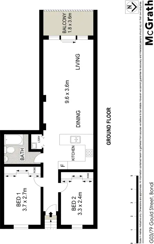 Floorplan of Homely apartment listing, G04/79 Gould Street, Bondi NSW 2026