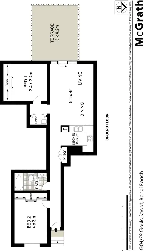 Floorplan of Homely apartment listing, G03/79 Gould Street, Bondi NSW 2026