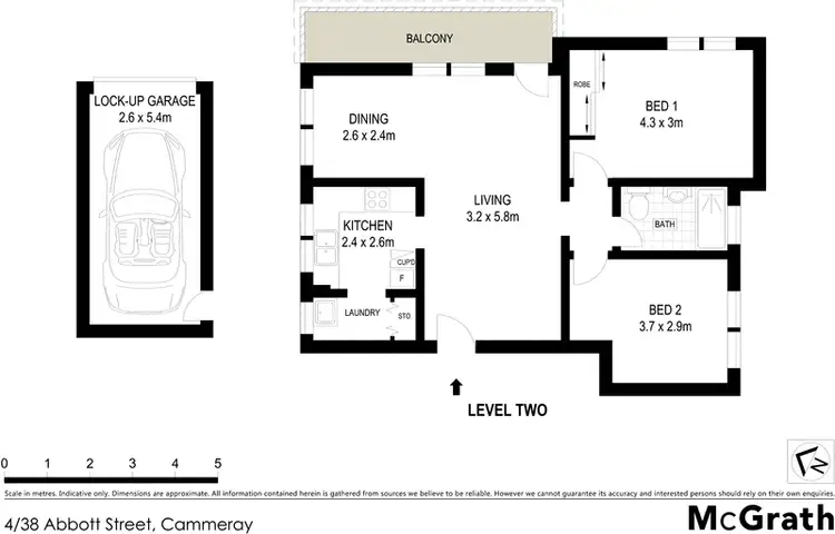 Floorplan of Homely apartment listing, 4/38 Abbott Street, Cammeray NSW 2062
