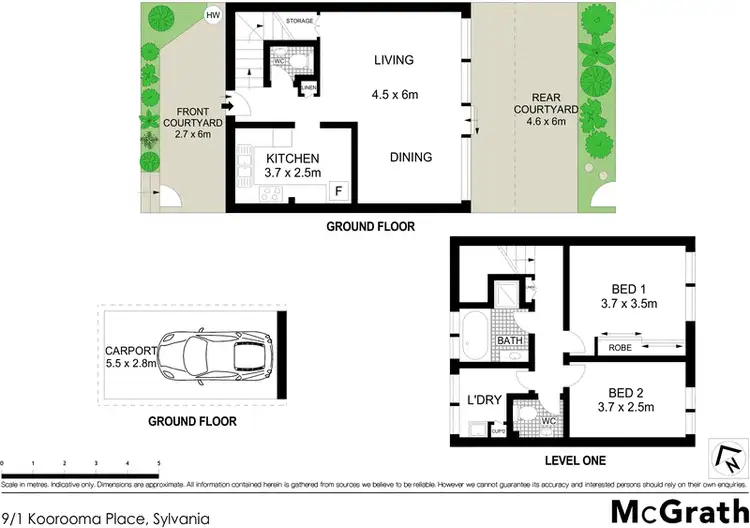 Floorplan of Homely townhouse listing, 9/1 Koorooma Place, Sylvania NSW 2224