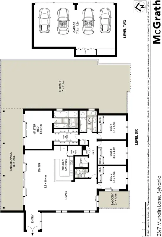 Floorplan of Homely apartment listing, 23/7 Murralin Lane, Sylvania NSW 2224