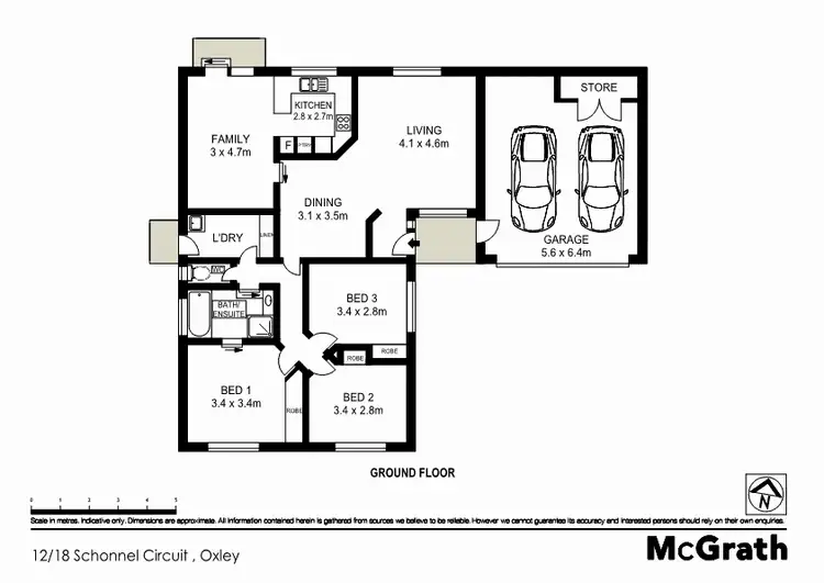 Floorplan of Homely townhouse listing, 12/18 Schonnel Circuit, Oxley ACT 2903