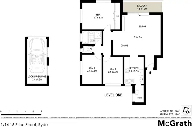 Floorplan of Homely apartment listing, 1/14-16 Price Street, Ryde NSW 2112