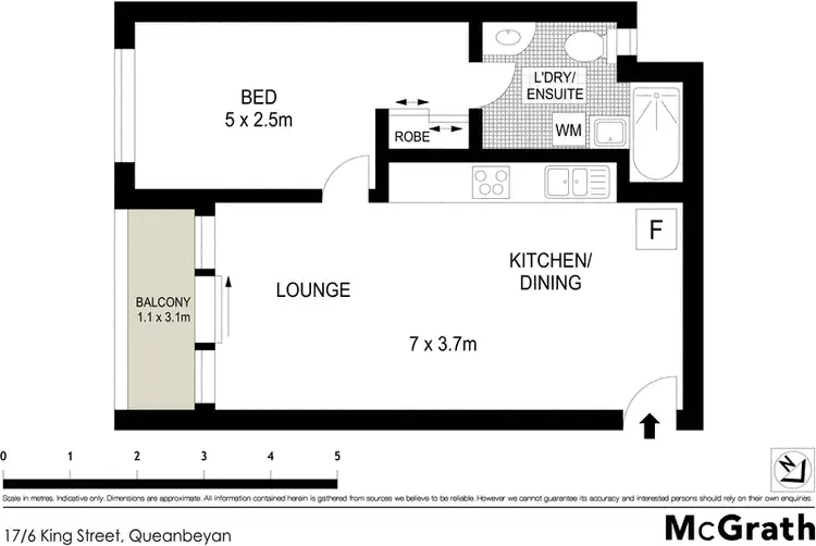 Floorplan of Homely unit listing, 17/6 King Street, Queanbeyan NSW 2620