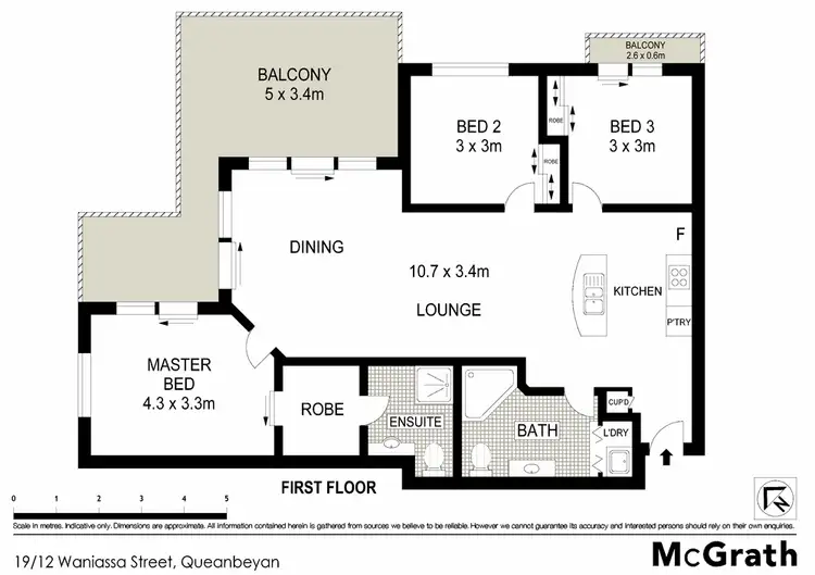 Floorplan of Homely apartment listing, 19/12 Waniassa Street, Queanbeyan NSW 2620
