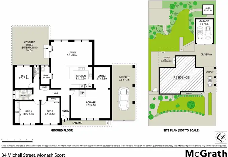 Floorplan of Homely house listing, 34 Michell Street, Monash ACT 2904