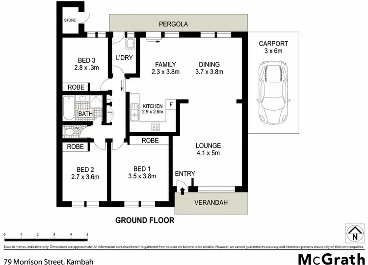 Floorplan of Homely house listing, 79 Morrison Street, Kambah ACT 2902