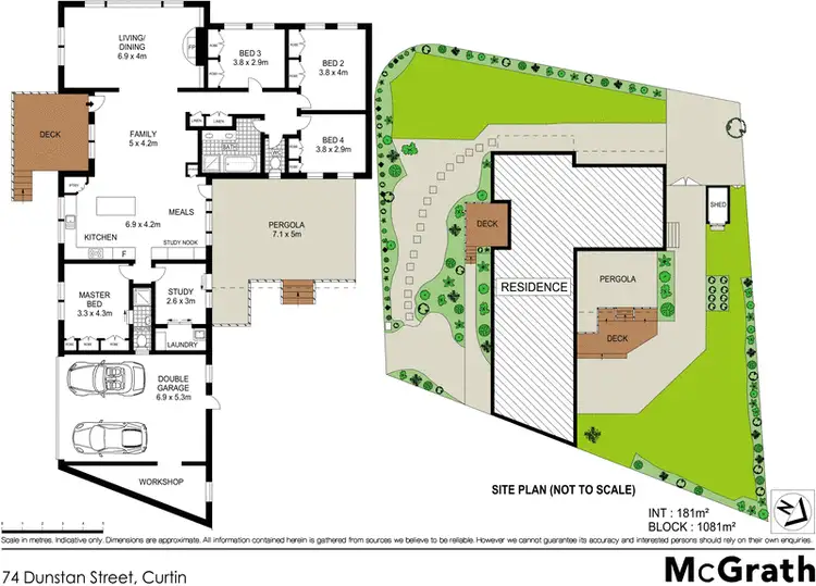Floorplan of Homely house listing, 74 Dunstan Street, Curtin ACT 2605