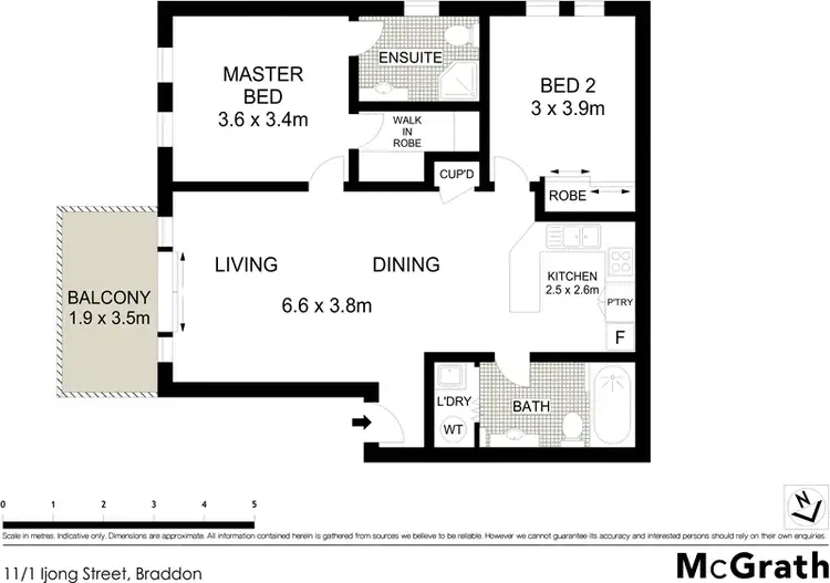 Floorplan of Homely apartment listing, 11/1 Ijong Street, Braddon ACT 2612