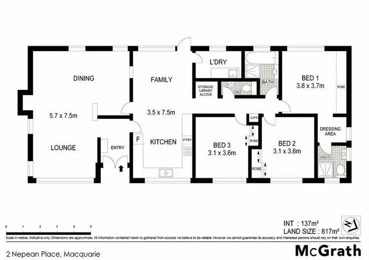 Floorplan of Homely house listing, 2 Nepean Place, Macquarie ACT 2614
