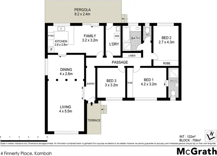 Floorplan of Homely house listing, 4 Finnerty Place, Kambah ACT 2902