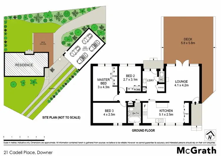 Floorplan of Homely house listing, 21 Cadell Place, Downer ACT 2602