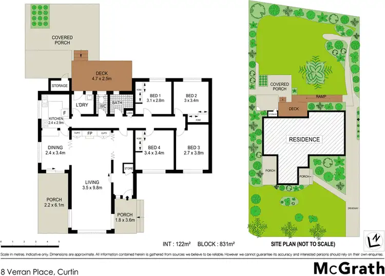 Floorplan of Homely house listing, 8 Verran Place, Curtin ACT 2605