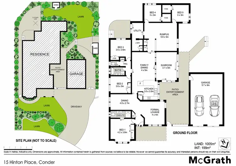 Floorplan of Homely house listing, 15 Hinton Place, Conder ACT 2906