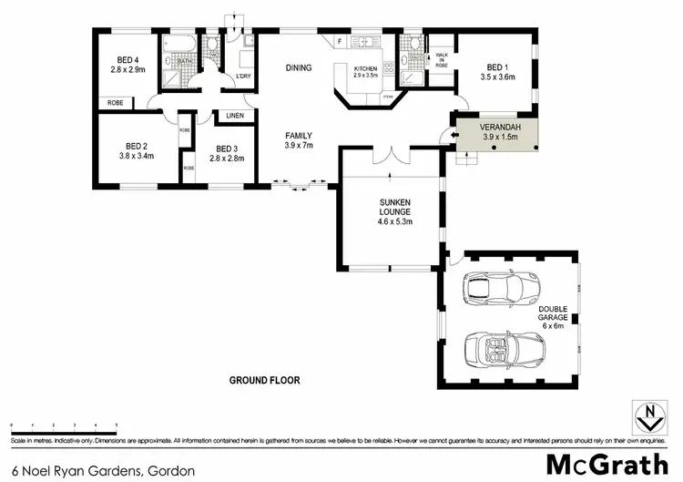 Floorplan of Homely house listing, 6 Noel Ryan Gardens, Gordon ACT 2906