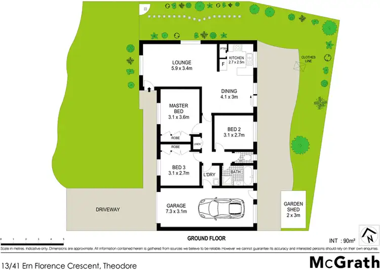 Floorplan of Homely townhouse listing, 13/41 Ern Florence Crescent, Theodore ACT 2905