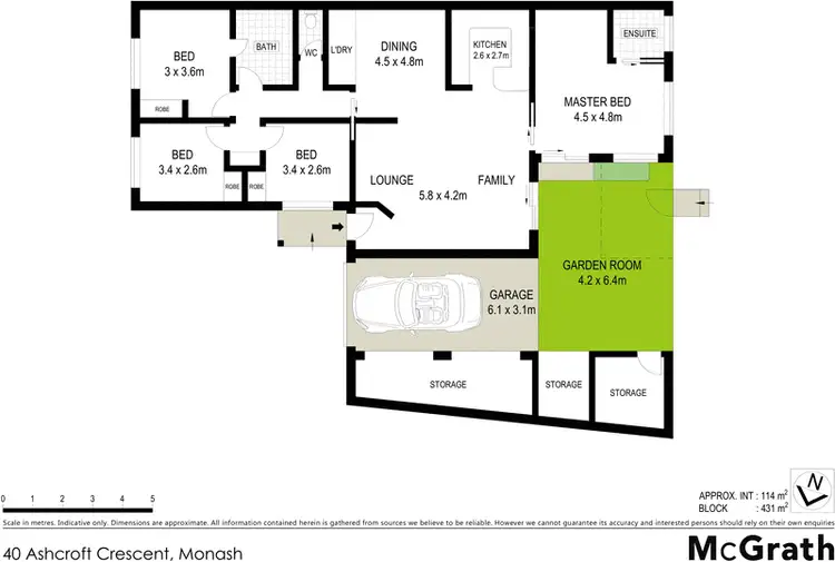 Floorplan of Homely house listing, 40 Ashcroft Crescent, Monash ACT 2904