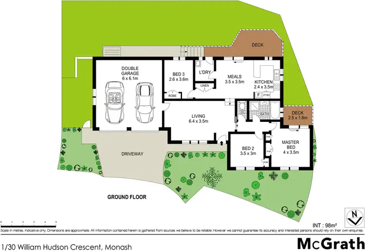 Floorplan of Homely townhouse listing, 1/30 William Hudson Crescent, Monash ACT 2904
