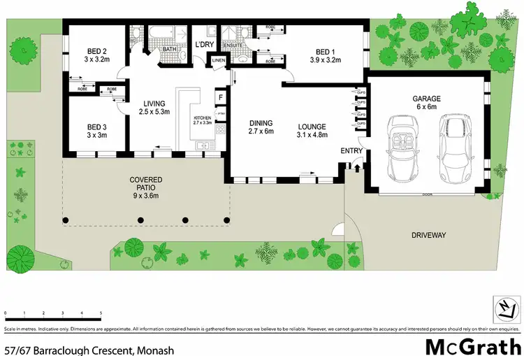 Floorplan of Homely townhouse listing, 57/67 Barraclough Crescent, Monash ACT 2904