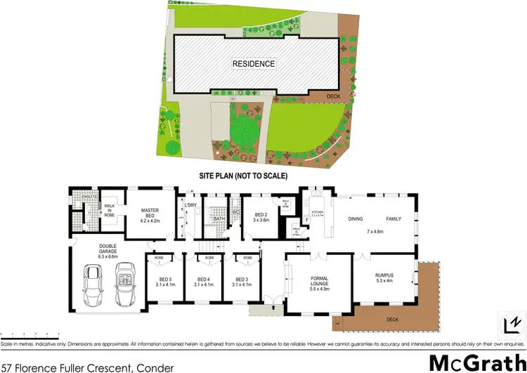 Floorplan of Homely house listing, 57 Florence Fuller Crescent, Conder ACT 2906