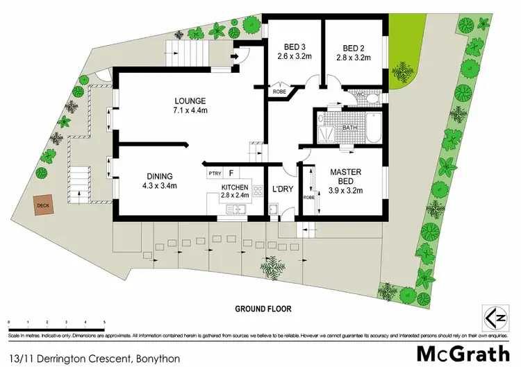 Floorplan of Homely townhouse listing, 13/11 Derrington Crescent, Bonython ACT 2905