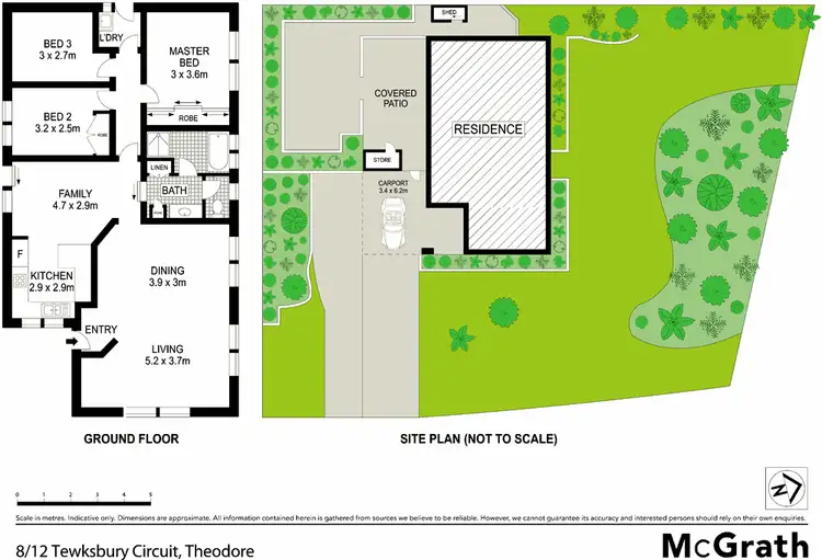 Floorplan of Homely townhouse listing, 8/12 Tewksbury Circuit, Theodore ACT 2905