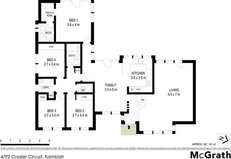 Floorplan of Homely townhouse listing, 4/92 Crozier Circuit, Kambah ACT 2902