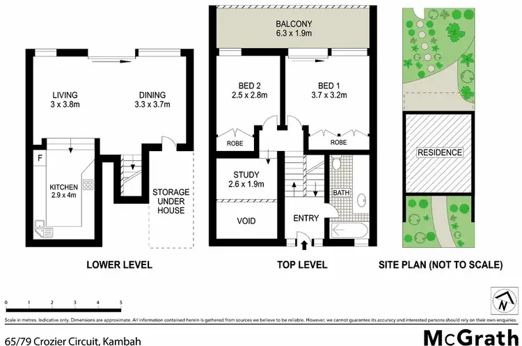 Floorplan of Homely townhouse listing, 65/79 Crozier Circuit, Kambah ACT 2902
