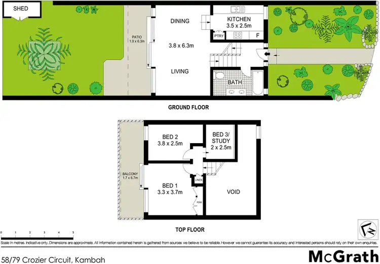 Floorplan of Homely townhouse listing, 58/79 Crozier Circuit, Kambah ACT 2902