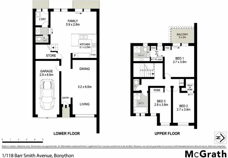 Floorplan of Homely townhouse listing, 1/118 Barr Smith Avenue, Bonython ACT 2905