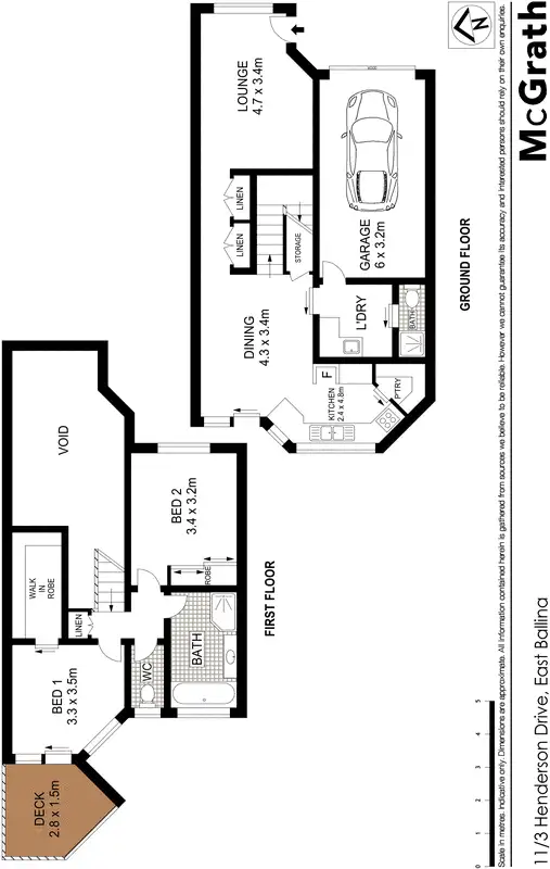 Floorplan of Homely townhouse listing, 11/3 Henderson Street, East Ballina NSW 2478