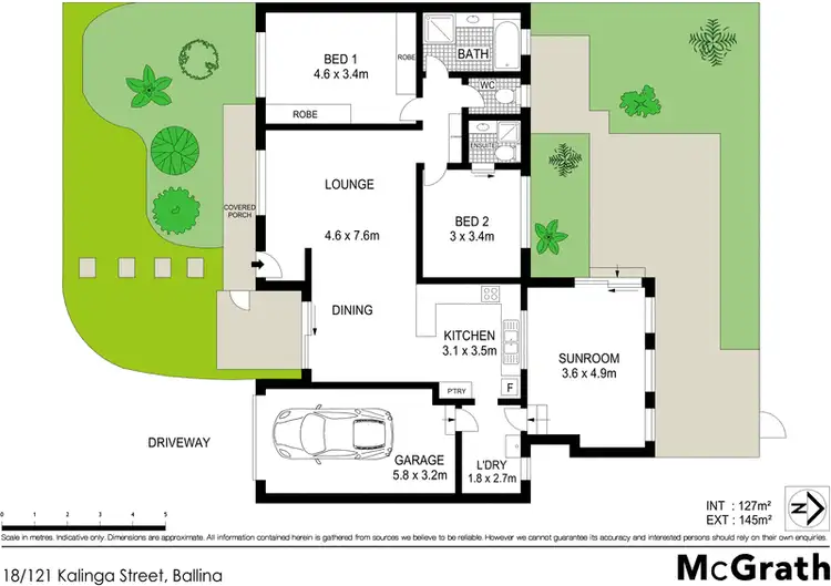 Floorplan of Homely villa listing, 18/121 Kalinga Street, Ballina NSW 2478