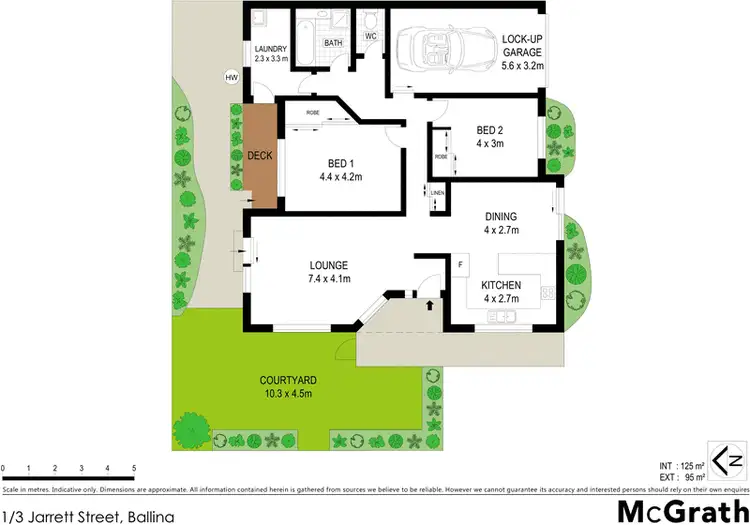Floorplan of Homely villa listing, 1/3 Jarrett Street, Ballina NSW 2478