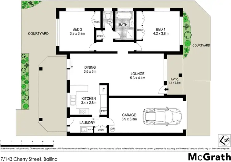 Floorplan of Homely villa listing, 7/143 Cherry Street, Ballina NSW 2478