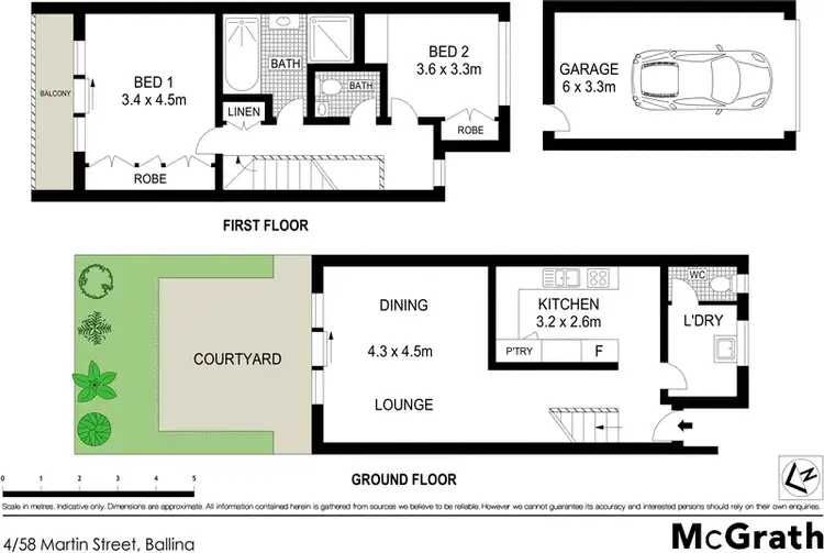 Floorplan of Homely townhouse listing, 4/58 Martin Street, Ballina NSW 2478