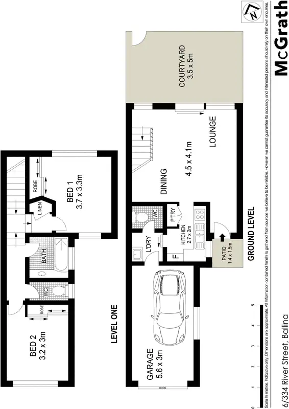 Floorplan of Homely townhouse listing, 6/334 River Street, Ballina NSW 2478