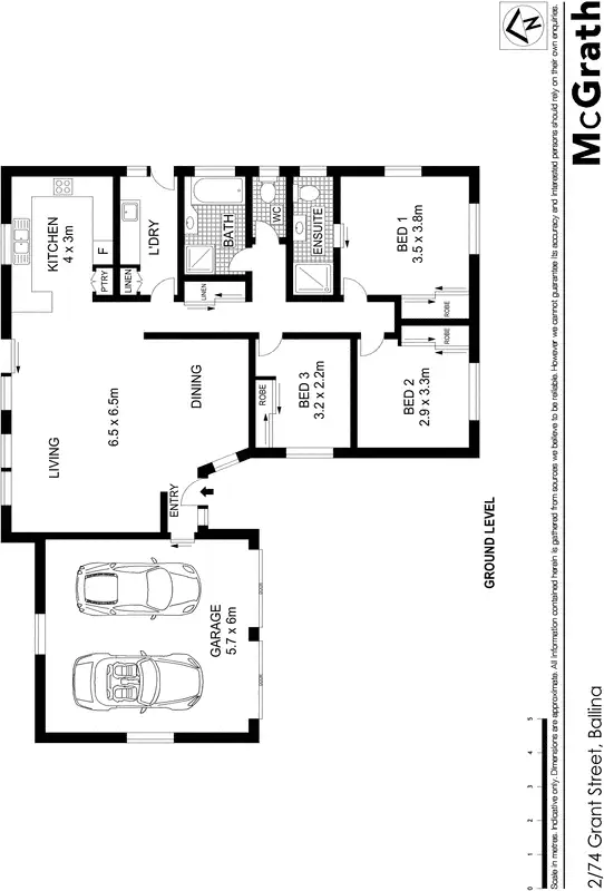 Floorplan of Homely villa listing, 2/74 Grant Street, Ballina NSW 2478