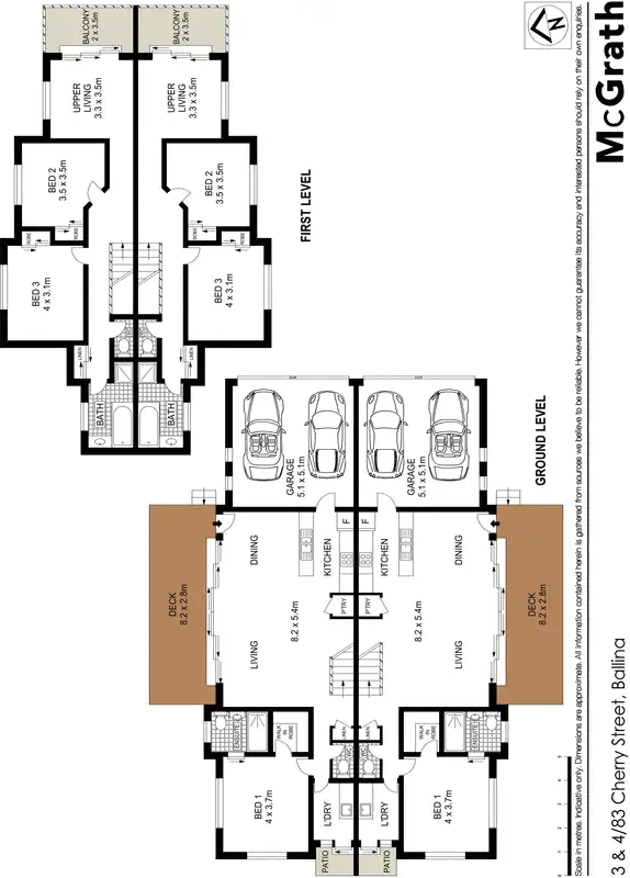 Floorplan of Homely townhouse listing, 4/83 Cherry Street, Ballina NSW 2478