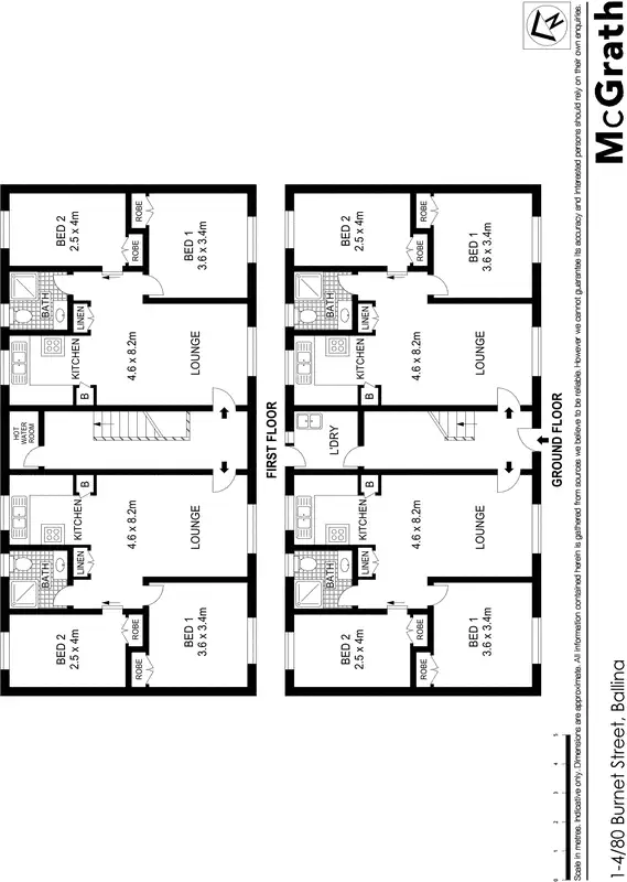 Floorplan of Homely apartment listing, 1-4/80 Burnet Street, Ballina NSW 2478