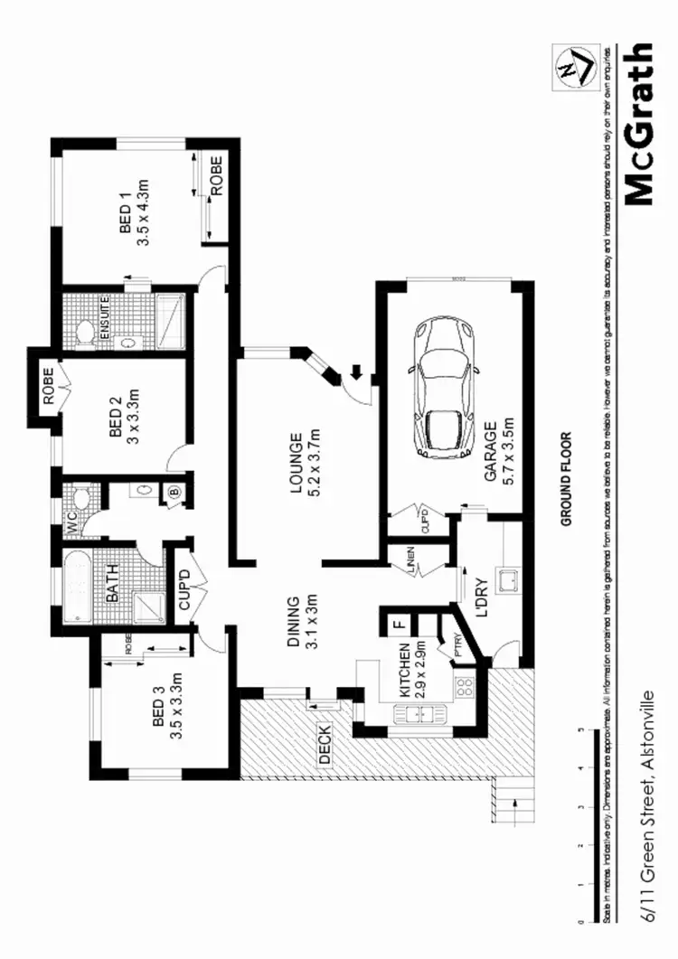 Floorplan of Homely townhouse listing, 6/11 Green Street, Alstonville NSW 2477