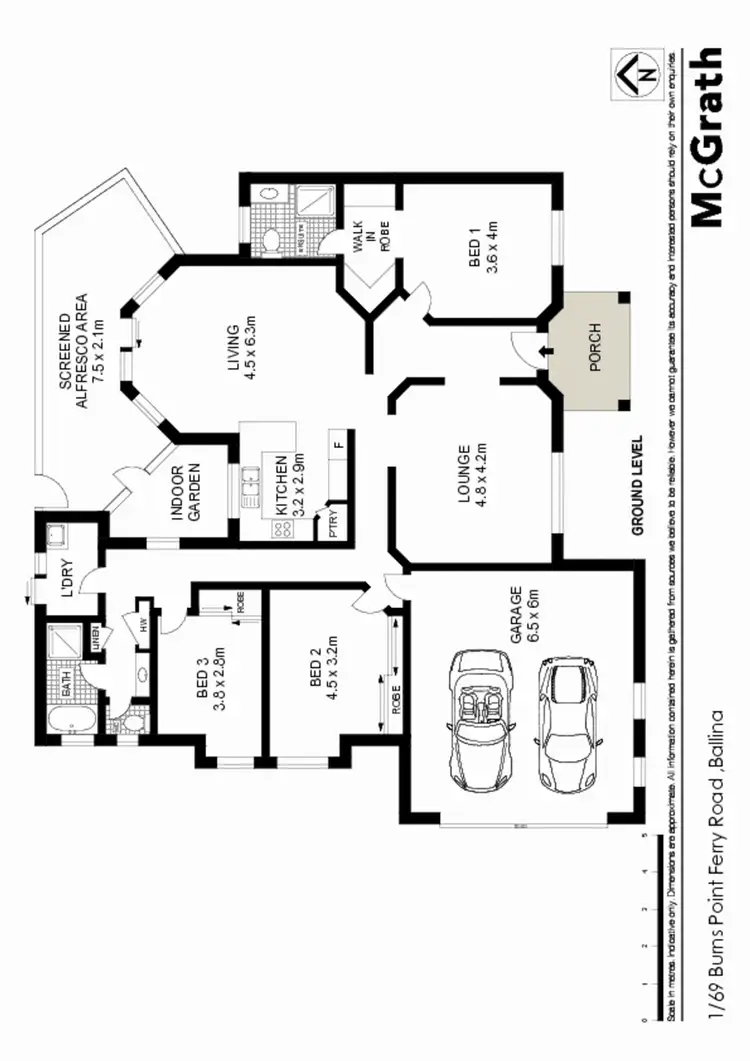 Floorplan of Homely townhouse listing, 1/69 Burns Point Ferry Road, Ballina NSW 2478