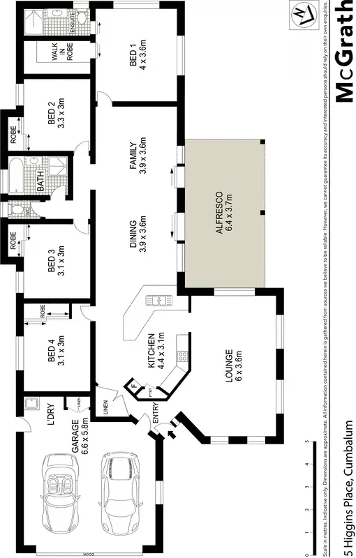 Floorplan of Homely house listing, 5 Higgins Place, Cumbalum NSW 2478
