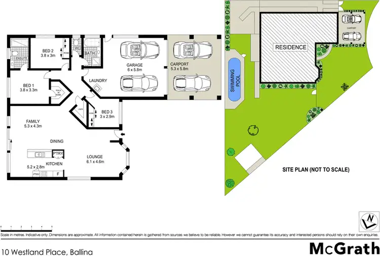 Floorplan of Homely house listing, 10 Westland Place, Ballina NSW 2478