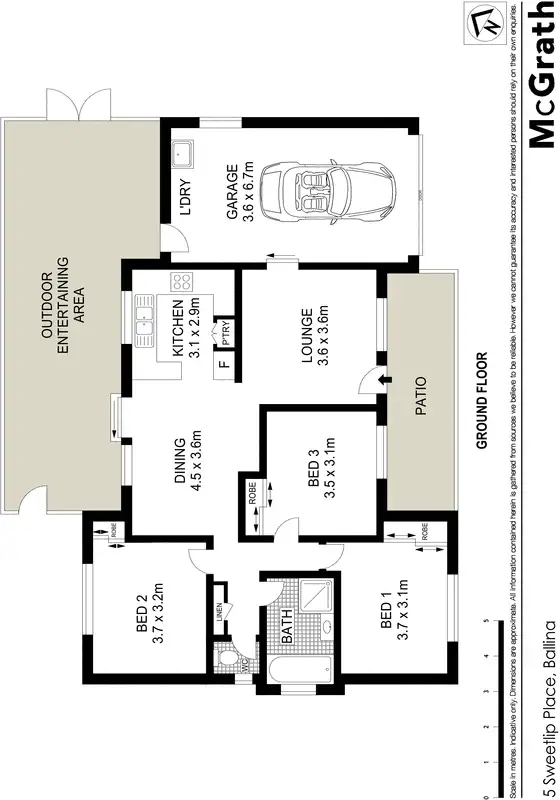 Floorplan of Homely house listing, 5 Sweetlip Place, Ballina NSW 2478