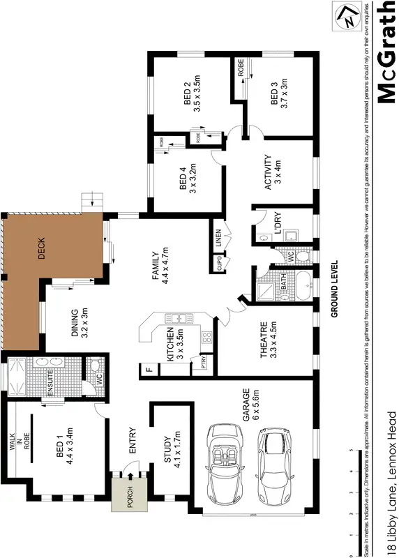 Floorplan of Homely house listing, 18 Libby Lane, Lennox Head NSW 2478